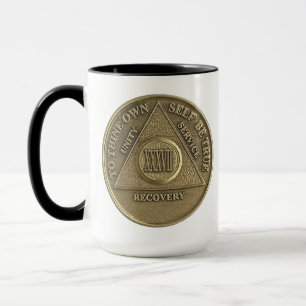 37 Jahre CUSTOM NAME Sober Coin Jubiläum Tasse