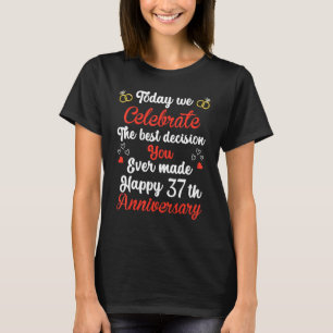 37 Jahre Ehepaare zum 37. Mal T-Shirt