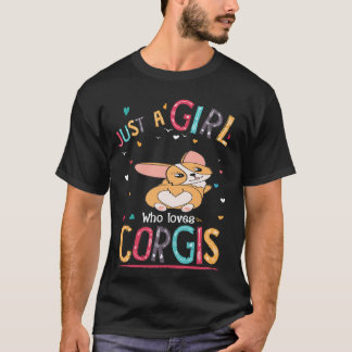 37 Nur ein Mädchen das Corgis liebt T-Shirt