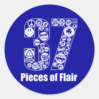 37 Stück Flair Runder Aufkleber