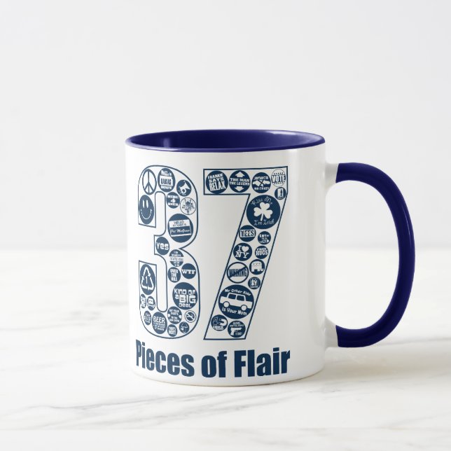 37 Stücke Flair (dunkle Beschriftung) Tasse (Rechts)