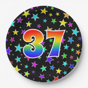 37. Veranstaltung: Bold, Fun, Colorful Rainbow 37 Pappteller
