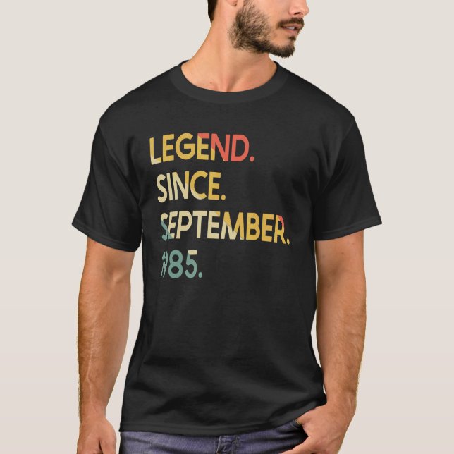 37 Years Old Legend Since September 1985 37th Birt T-Shirt (Vorderseite)