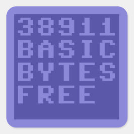 38911 BASIC BYTES FREE (Commodore 64) Quadratischer Aufkleber