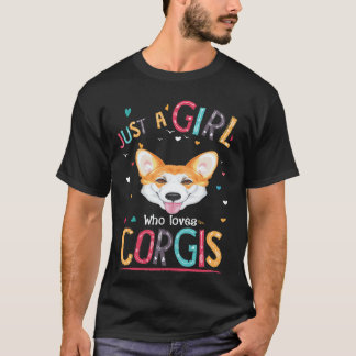 38 Einfach ein Mädchen, das Corgi liebt T-Shirt