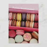 38. Französisch Geburtstag Macaron-Joyeux Annivers