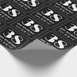 38. Geburtstag - Art Deco Inspiriert Look "38", Na Geschenkpapier