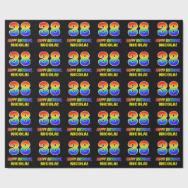 38. Geburtstag: Bold, Fun, Simple, Rainbow 38 Geschenkpapier