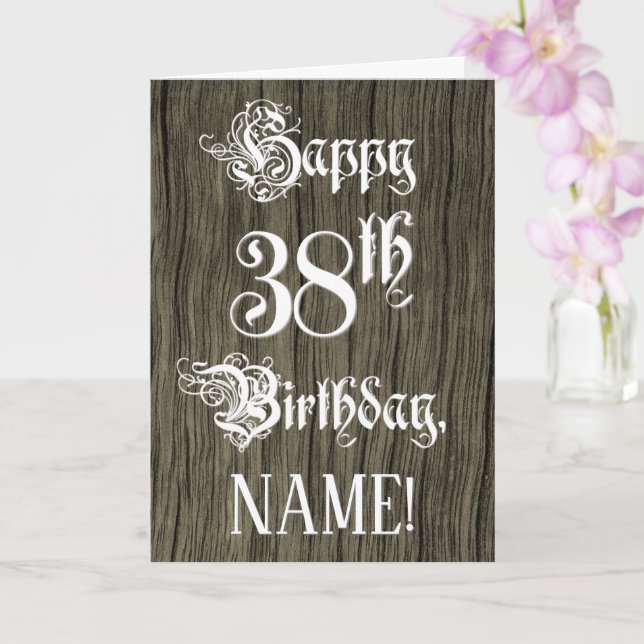 38. Geburtstag: Extravaganter, eleganter Text; Imi Karte (Orchidee)