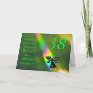 38. Geburtstag Grüne Fee Willam Shakepeare Zitat Karte