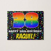 38. Geburtstag — Spaß, farbenfrohe Sternenweltenmu
