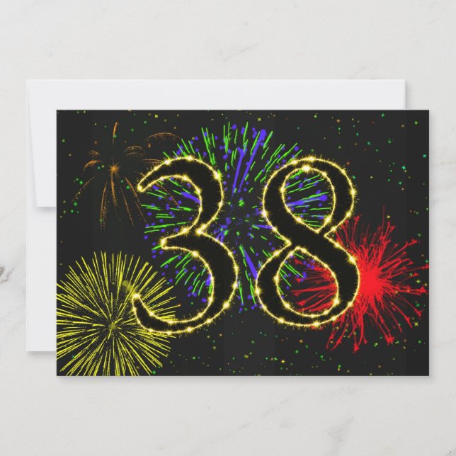 38. Geburtstagsfeier Einladung (Vorderseite)