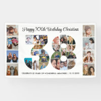 38. Geburtstagsfeier Nummer 38 Fotocollage