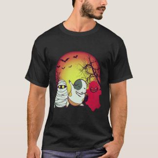 38 Halloween-Kürbis mit Meerschweinchen T-Shirt
