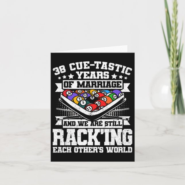 38. Hochzeitsplatz Billard 38 Jahre Karte (Vorderseite)