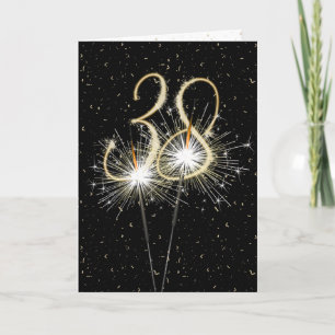 38. Hochzeitstag Sparkler Karte