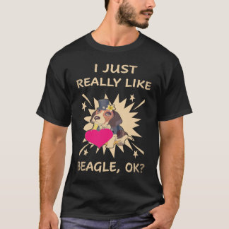 38 Ich mag einfach wirklich Beagle T-Shirt