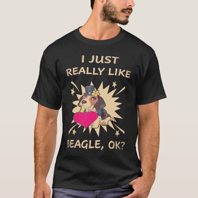 38 Ich mag einfach wirklich Beagle T-Shirt (Vorderseite)