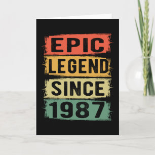 38 Jahre alte Bday 1987 Epische Legende 38. Geburt Karte