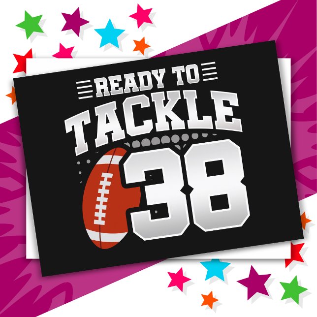 38-jähriges Tackle Football Party 38. Geburtstag Postkarte (Von Creator hochgeladen)