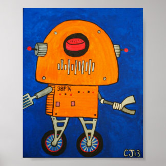 38p 3/4 .....coolster Roboter in der Galaxie Poster