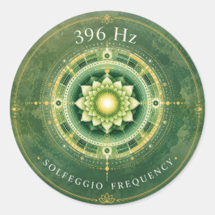 396 Hz Solfeggio-Frequenz-Aufkleber Runder Aufkleber