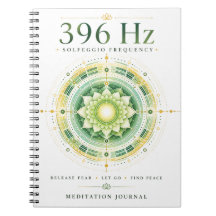 396 Hz Solfeggio-Frequenz Notizbuch – Lass Angst l