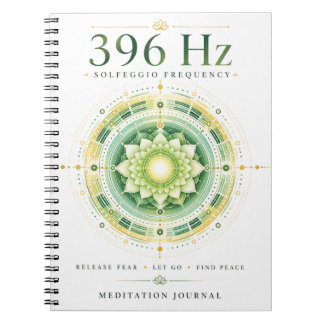 396 Hz Solfeggio-Frequenz Notizbuch – Lass Angst l Notizblock
