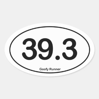 39.3 Goofy Runner - Oval Sticker