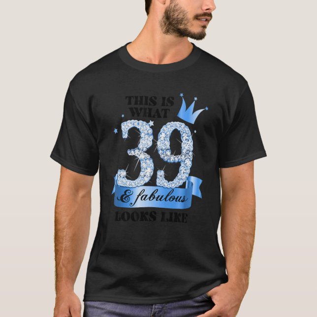 39 & Fabulous I Blue White Party Group Candid Phot T-Shirt (Vorderseite)