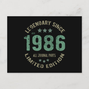 39. Geburtstag 1986 Legende 39. Geburtstagsgeschen Postkarte