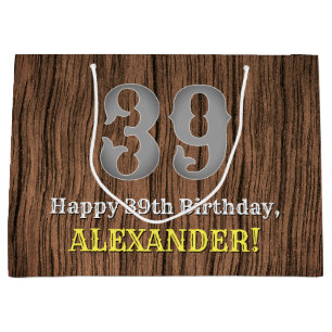 39. Geburtstag: Country Western inspirierter Look, Große Geschenktüte