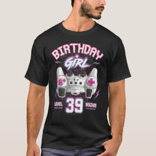 39. Geburtstag Girl Gamer Level 39 beginnt Videosp T-Shirt