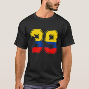 39. Geburtstag Kolumbianer 39 Jahre alt Nummer 39 T-Shirt