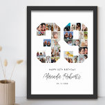 39. Geburtstag Nr. 39 Custom Foto Collage Poster<br><div class="desc">Feiern Sie den 39. Geburtstag mit dieser personalisierten Nummer 39 Foto Collage Poster. Dieses individuell gestaltbare Geschenk eignet sich auch für Hochzeitsfeiern. Es ist eine großartige Möglichkeit, wertvolle Erinnerungen aus Ihrer Hochzeit und Ihrem verheirateten Leben zu zeigen. Das Poster enthält eine Collage von Fotos, die diese besonderen Momente erfassen, und...</div>