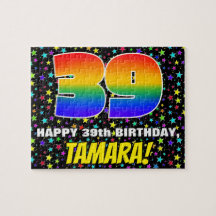 39. Geburtstag — Spaß, farbenfrohe Sternenweltenmu