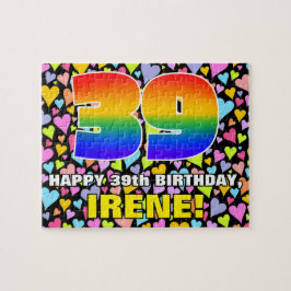 39. Geburtstag — Spaß, liebevolle Herzformen + "39 Puzzle