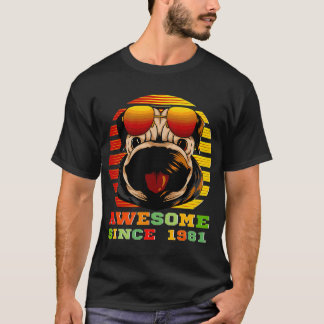 39. Geburtstag Vintage-Mops-Hundewelpen Awesome se T-Shirt