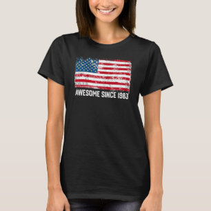 39. Geburtstag Vintage US-Flagge Phantastisch seit T-Shirt