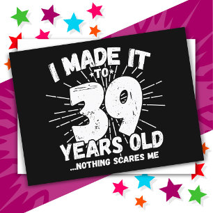 39 Jahre alt Sarcastic Meme Funny 39. Geburtstag Postkarte
