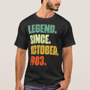 39 Jahre alte Legende seit Oktober 1983 39. Geburt T-Shirt