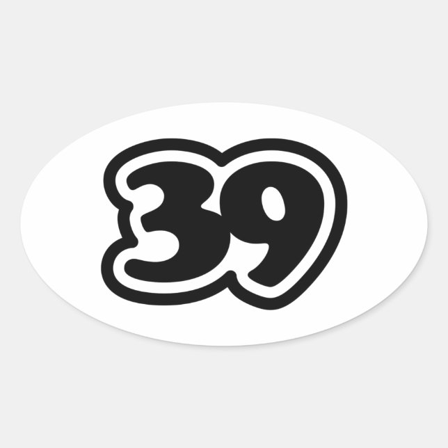 39 Japanisch Slang Sankyu Ovaler Aufkleber (Vorderseite)