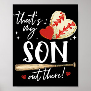 #39;s Mein Sohn da draußen Baseball Mama Mama Mütt Poster