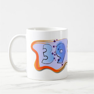 39 und hält Happy Birthday Anpassbar Kaffeetasse