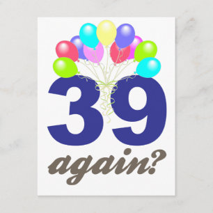 39 Wieder? Geburtstagsgeschenke / Souvenirs Karte