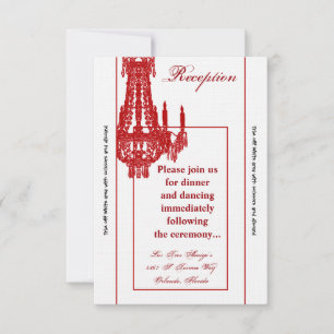 3.12x18 Empfang Card Crystal Chandelier Glitz Glam Einladung