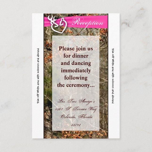 3.12x18 Empfang Card Deer Couple Dock Buck Camoufl Begleitkarte (Vorderseite)