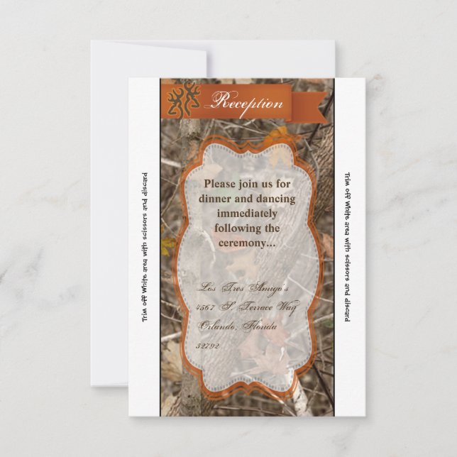 3.12x18 Empfang Card Jagd Ehepaar Hirsch Dock Buck Einladung (Vorderseite)