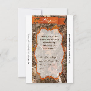 3.12x18 Empfang Card Jagd Ehepaar Hirsch Dock Buck Einladung