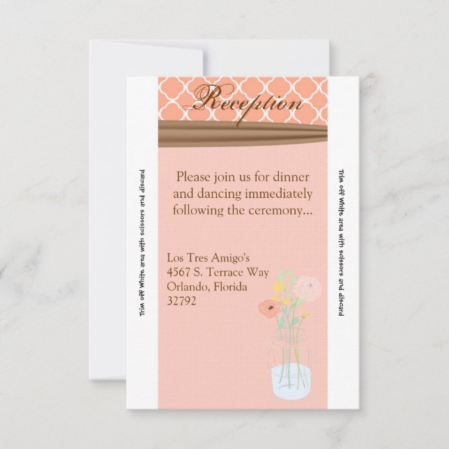 3. 12x18 Empfang Card Mason Jar Blume Einladung (Vorderseite)